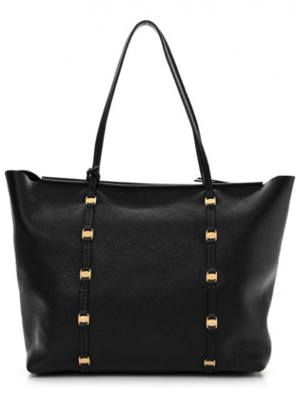 Salvatore Ferragamo Grained Calfskin Tote